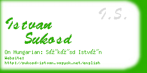 istvan sukosd business card